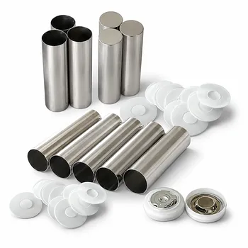 Contenitori per batterie cilindriche 18650 con tappi antiesplosione e distanziatori isolanti
