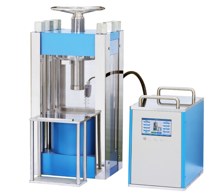 Split electric laboratory press 100T