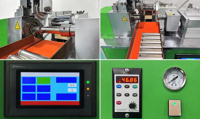 Macchina CNC per scanalatura e pre-sigillatura di involucri per condensatori cilindrici 2