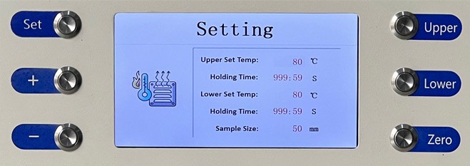 Setting interface for KINTEK lab press