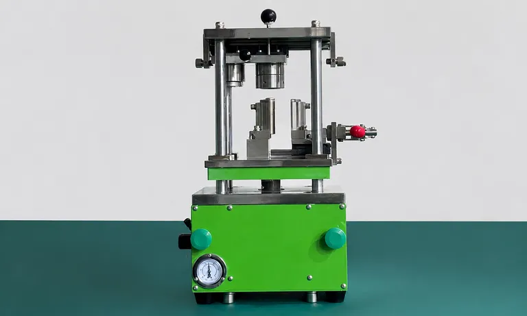 Crimpatrice pneumatica da laboratorio per celle cilindriche per sigillatura batterie 2