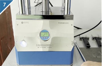 Passo 7: Aplicar pressão quando a temperatura definida for atingida