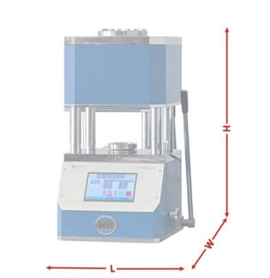 Dimensional diagram of PC-900L Manual Hot Press