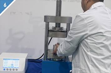 Step 6. Take out the cooled sample.