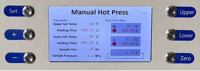 Heating plate control interface