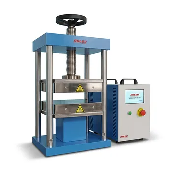 加熱プレート付セパレート式自動加熱油圧プレス機