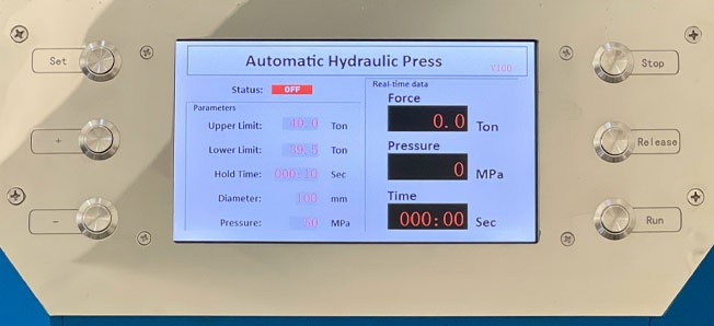 Operating interface showing live status