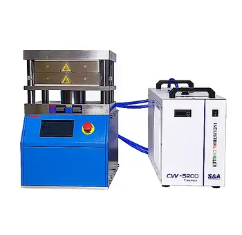 Pressa Idraulica Riscaldata Automatica con Piastre Calde per Laboratorio