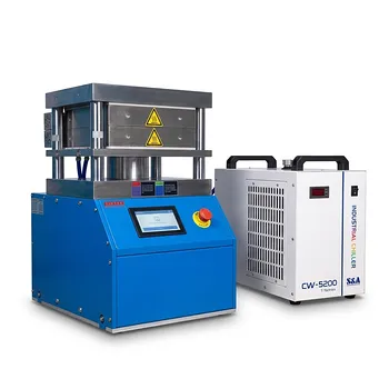 研究室用加熱プレート付自動加熱油圧プレス機