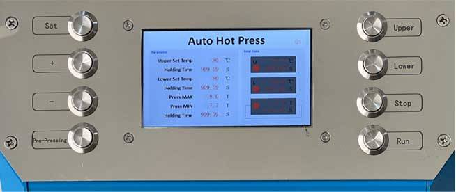 Interfaz de operación de la prensa de laboratorio KINTEK