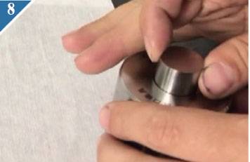 8.Colocar el punzón cónico.