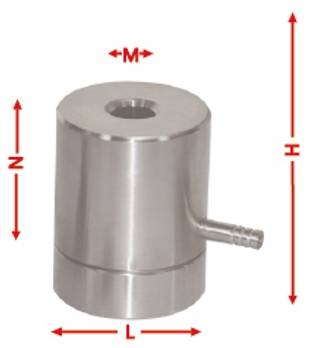 Diagram of hydraulic powder press size
